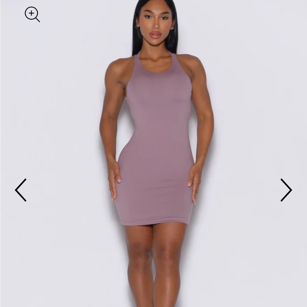 Bombshell sportswear mauve viral mini dress M